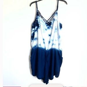 2/$30 Arizona Jeans company tie dye romper size M